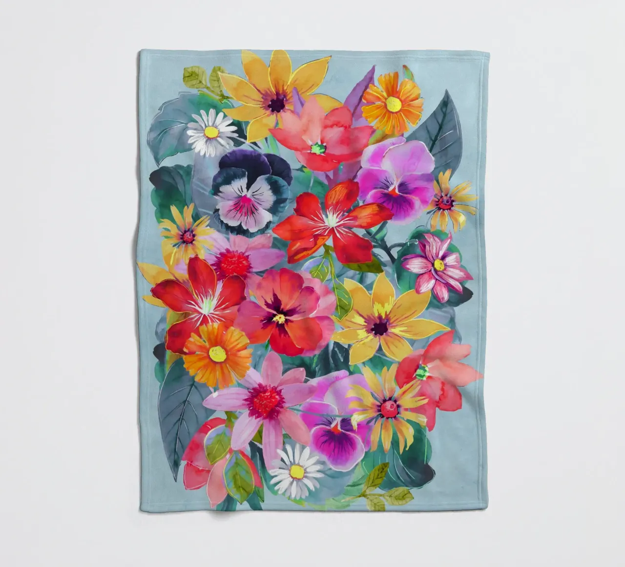 Summer Bloom 2 fleece blanket by ThingDesign