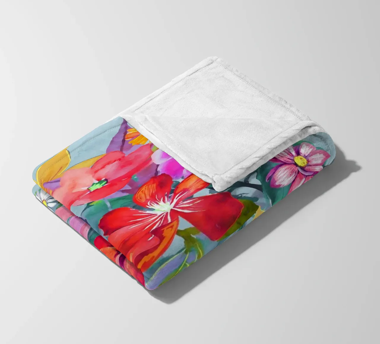 Summer Bloom 2 fleece blanket by ThingDesign