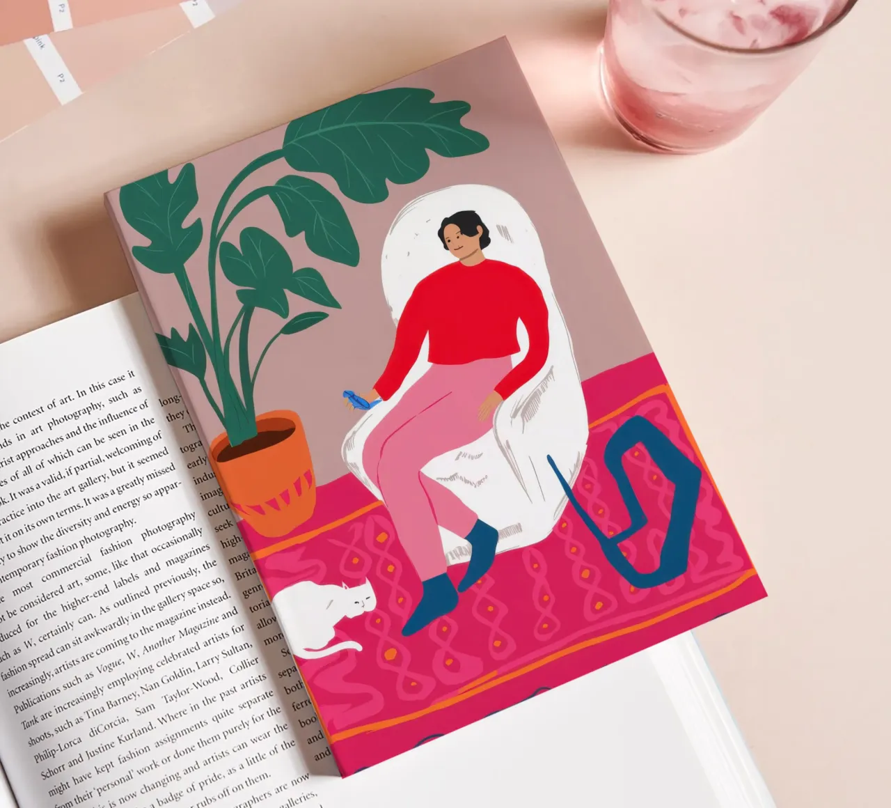 Crimson Repose Corner notebook by Dream Gesso