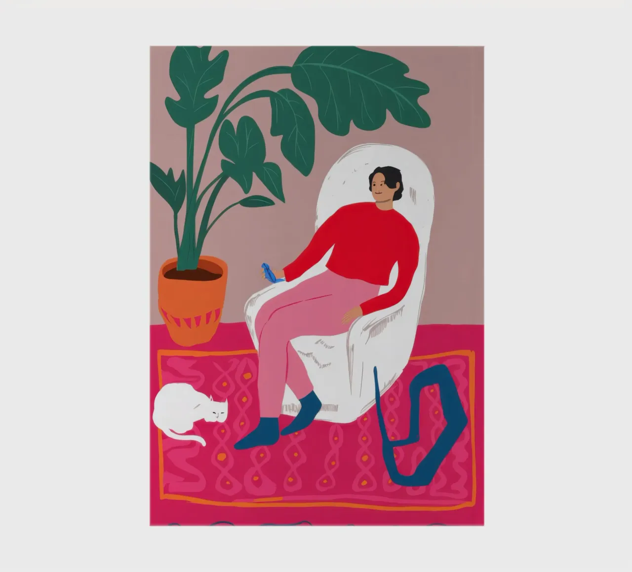 Crimson Repose Corner notebook by Dream Gesso