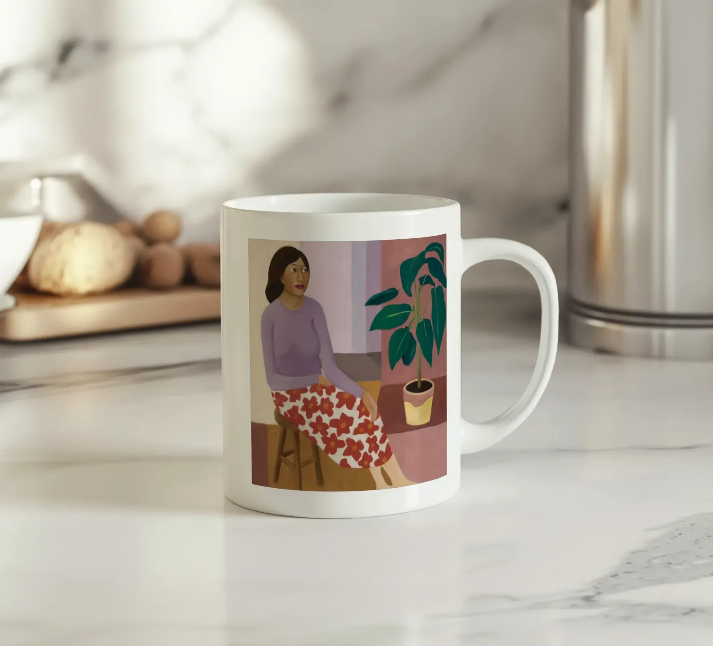 Patterned Pant Repose ceramic mug by Monuments Fire