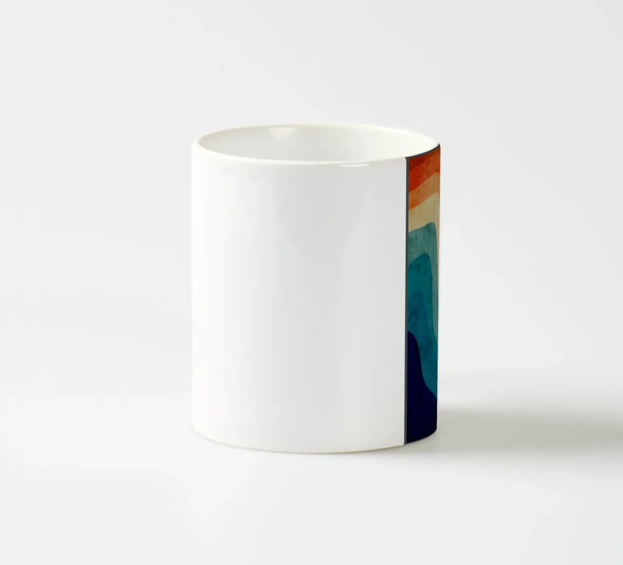 Retro Summer Swirl Wave ceramic mug by DanielDesign