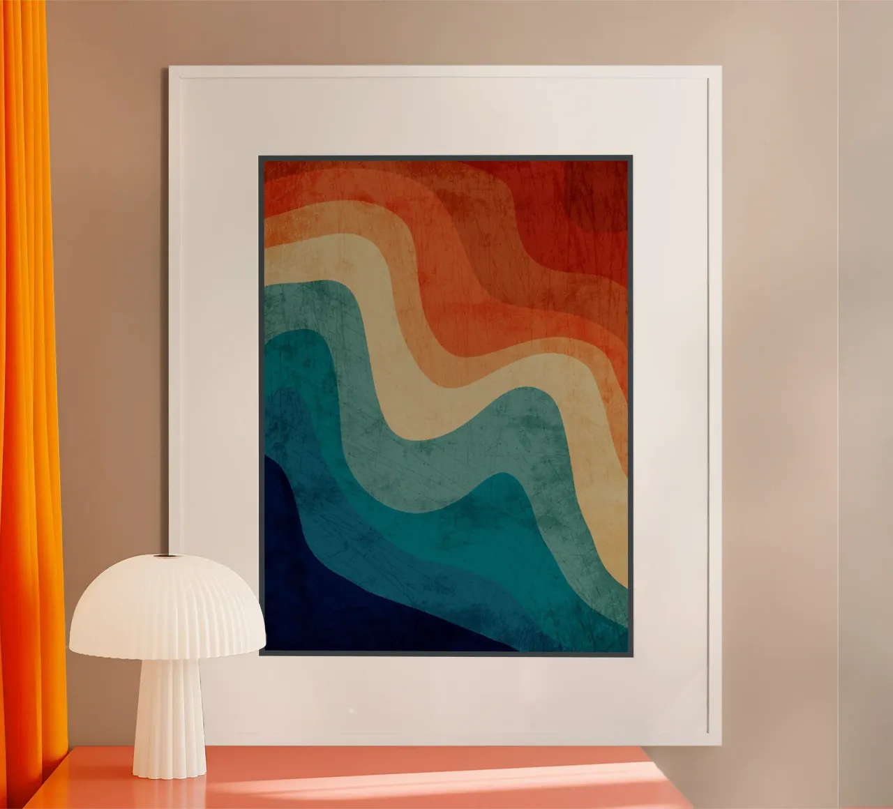 Retro Summer Swirl Wave poster by DanielDesign