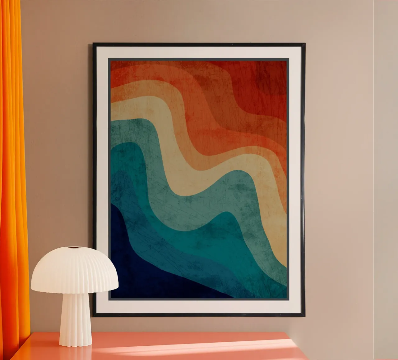 Retro Summer Swirl Wave poster by DanielDesign