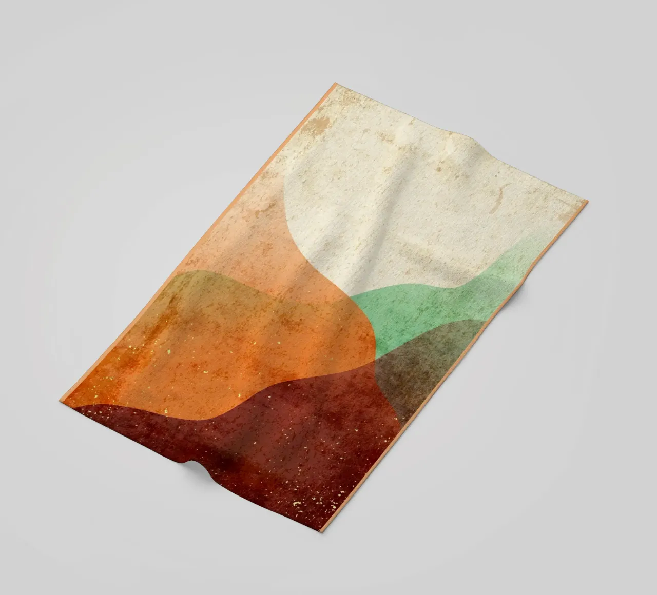 Flat abstract minimalist beach towel by DanielDesign