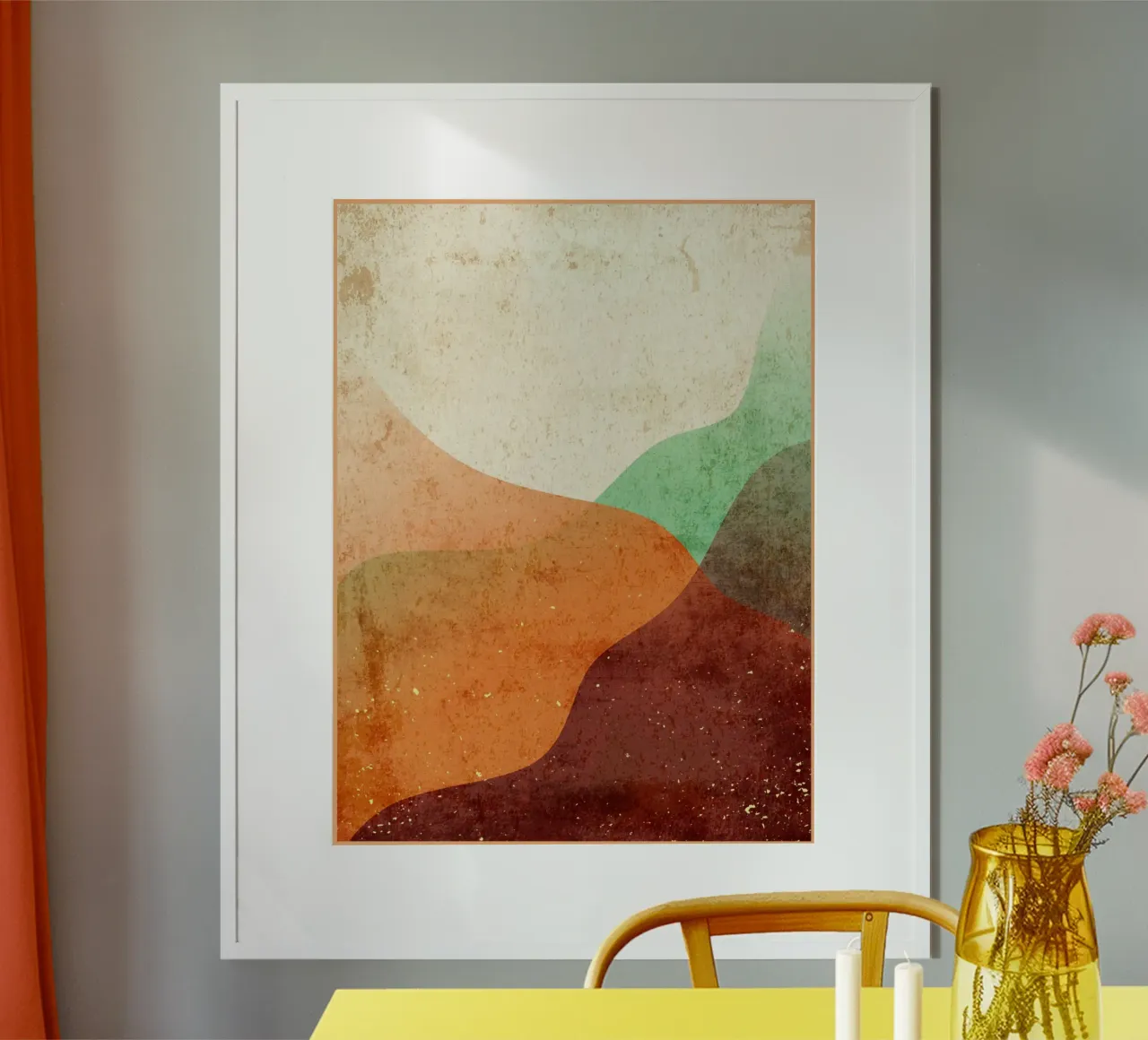 Plat abstract minimalistisch poster van DanielDesign