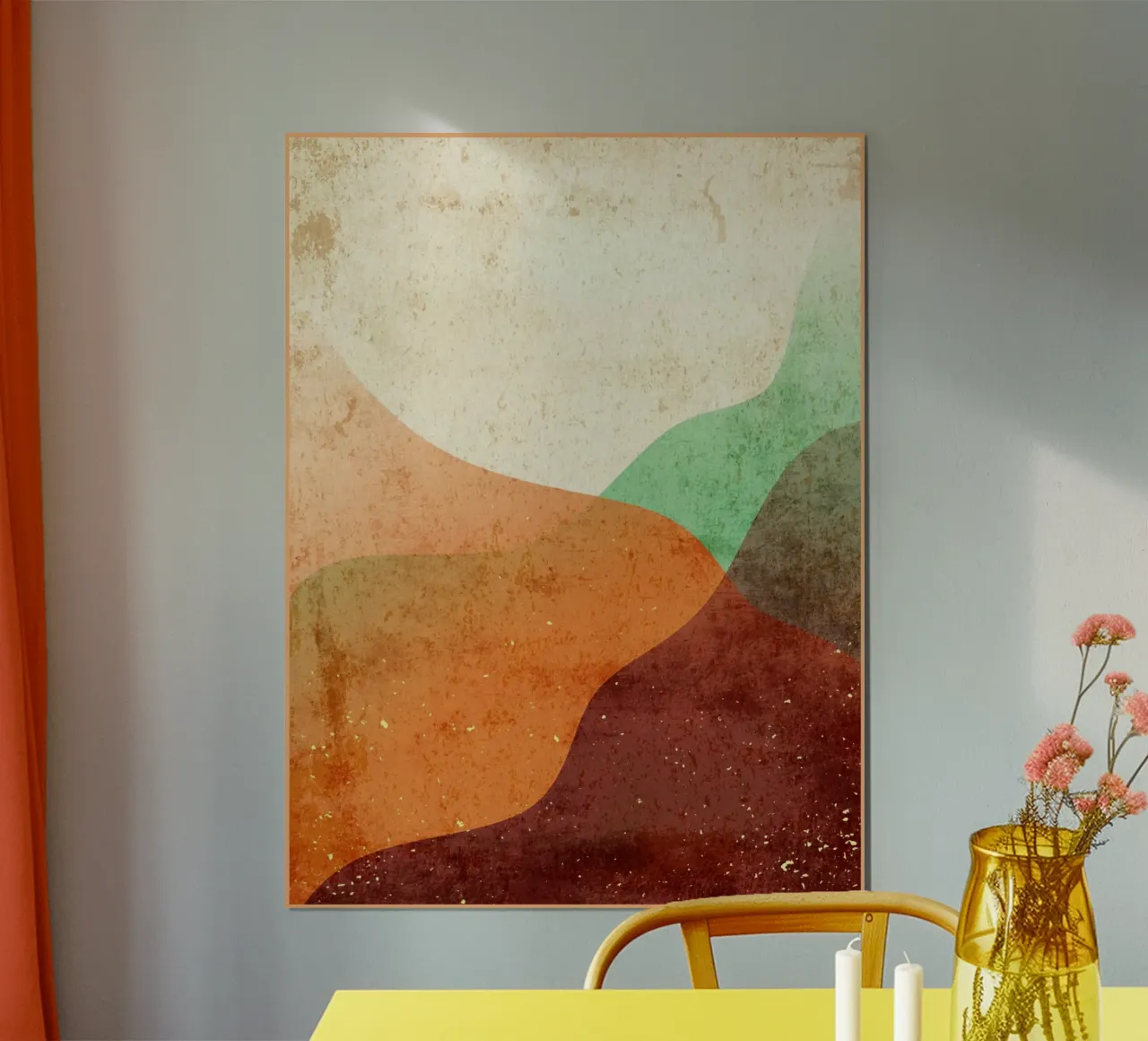 Plat abstract minimalistisch poster van DanielDesign
