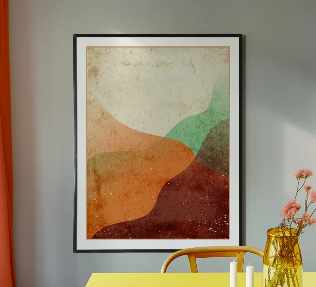 Plat abstract minimalistisch poster van DanielDesign
