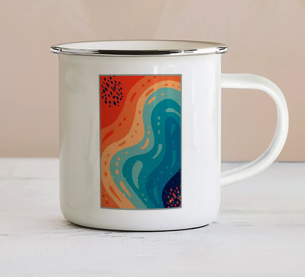 Bellissimo design artistico 2 tazza in smalto da DanielDesign