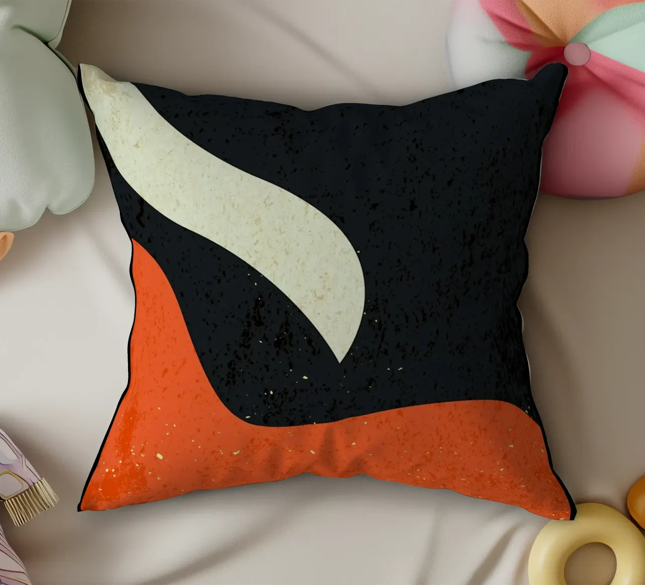 colori astratti e tenui cuscino da DanielDesign