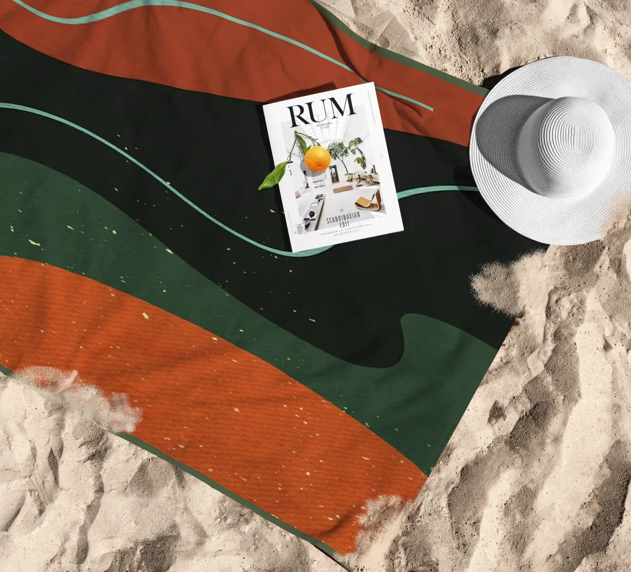 colori astratti e retrò telo mare da DanielDesign