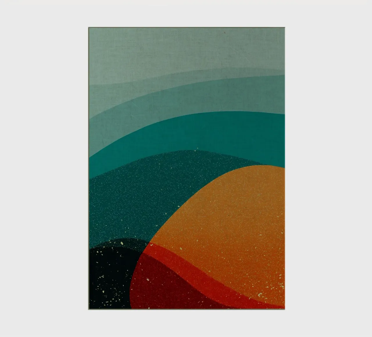 Abstract Landscape with Overlapping Shapes notebook by DanielDesign