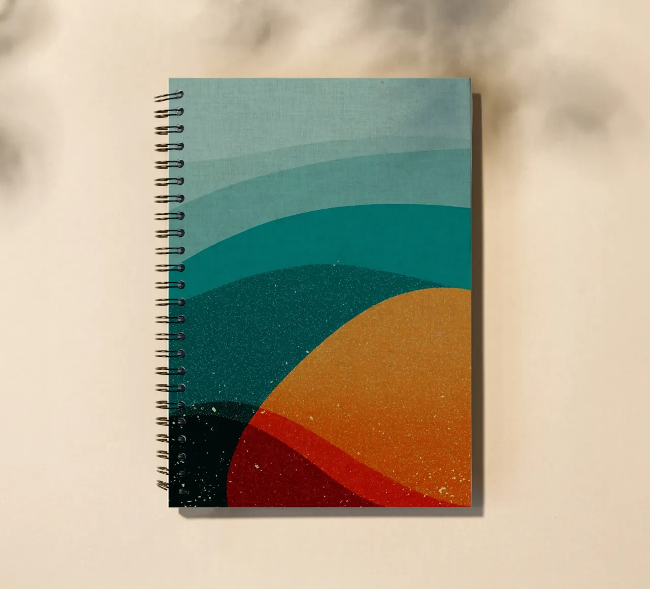 Abstract Landscape with Overlapping Shapes spiral notebook by DanielDesign
