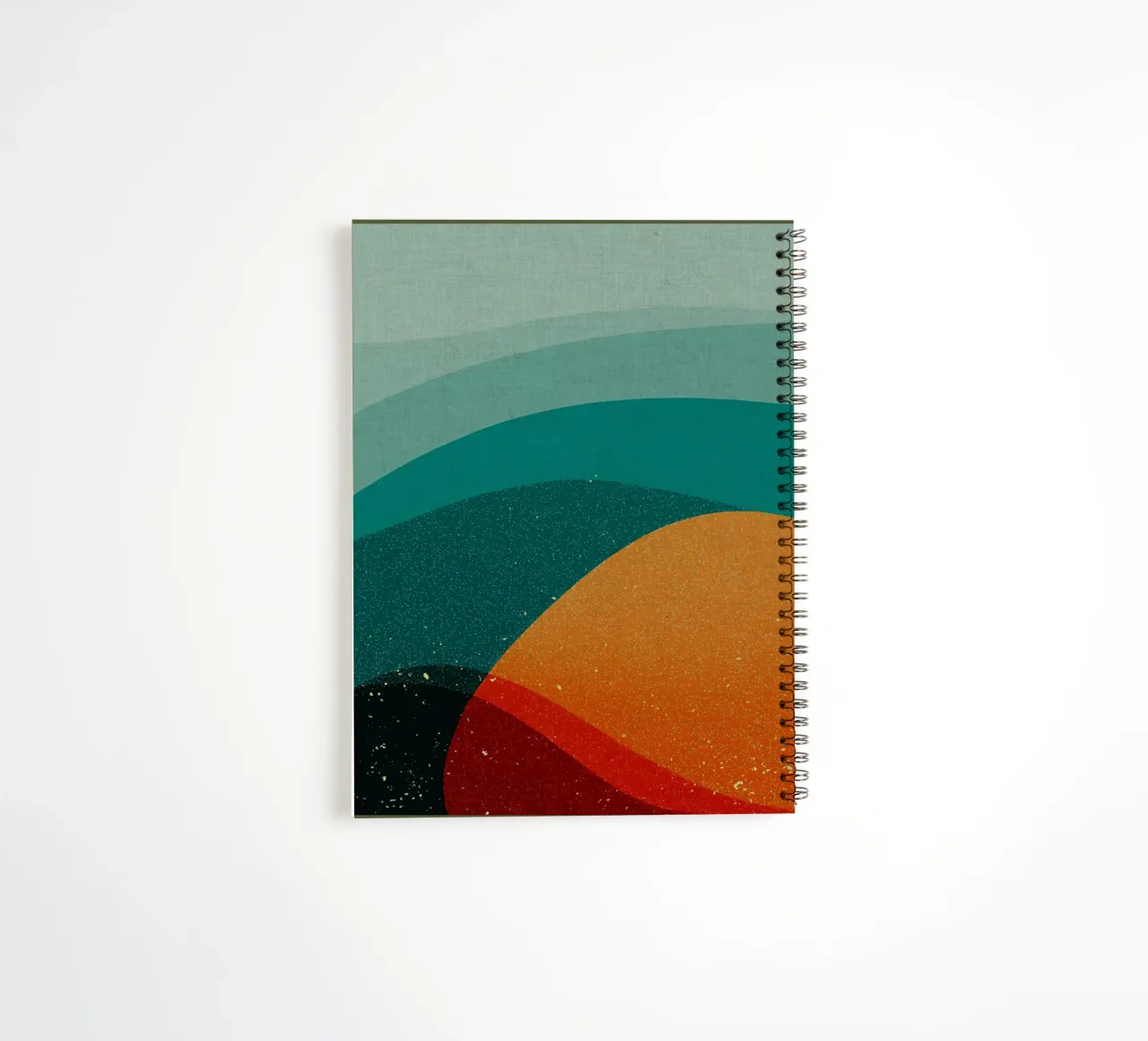 Abstract Landscape with Overlapping Shapes spiral notebook by DanielDesign