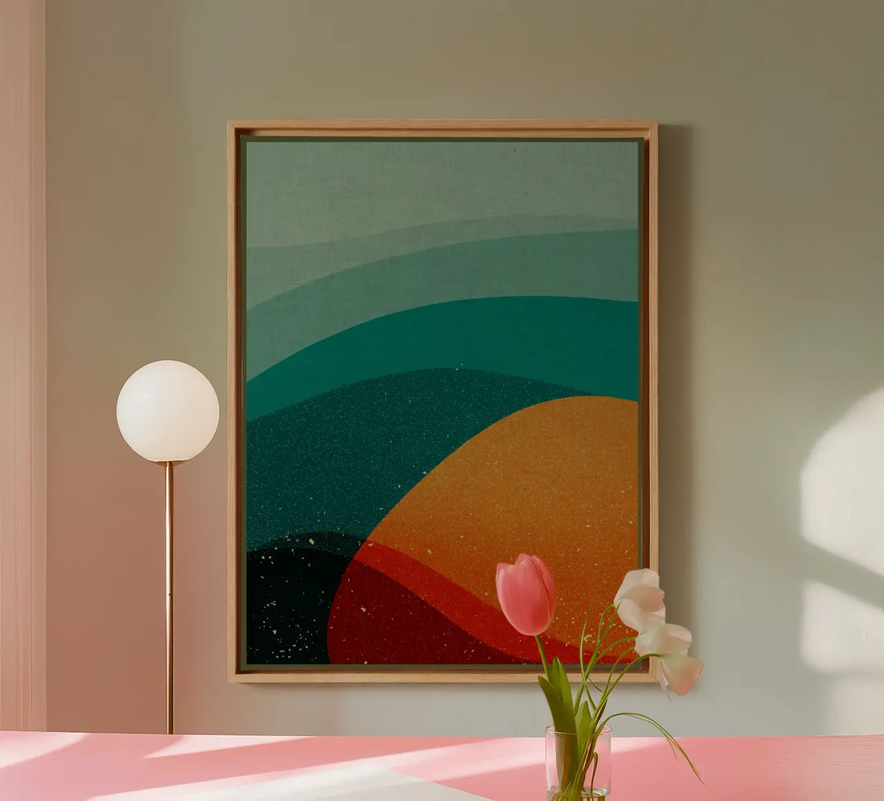 Abstract Landscape with Overlapping Shapes canvas by DanielDesign
