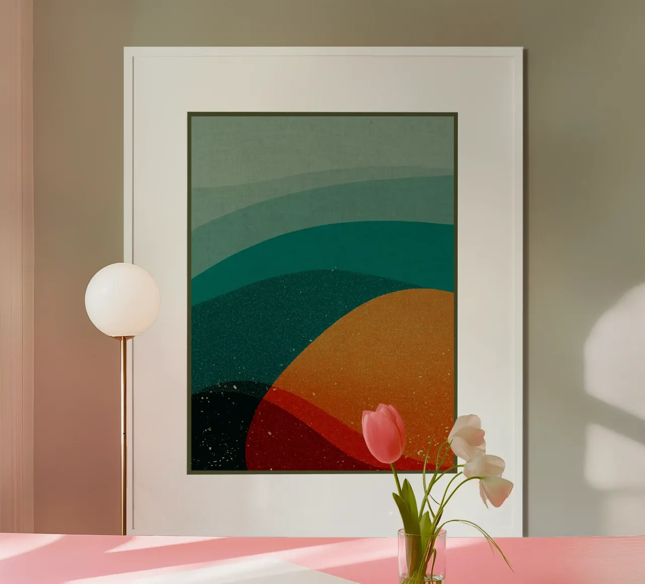 Paesaggio astratto con forme sovrapposte carta hahnemühle da DanielDesign