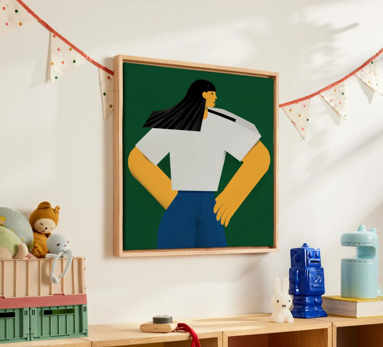 Posizione di potere verdeggiante tela con Cornice a cassetta da Dream Gesso