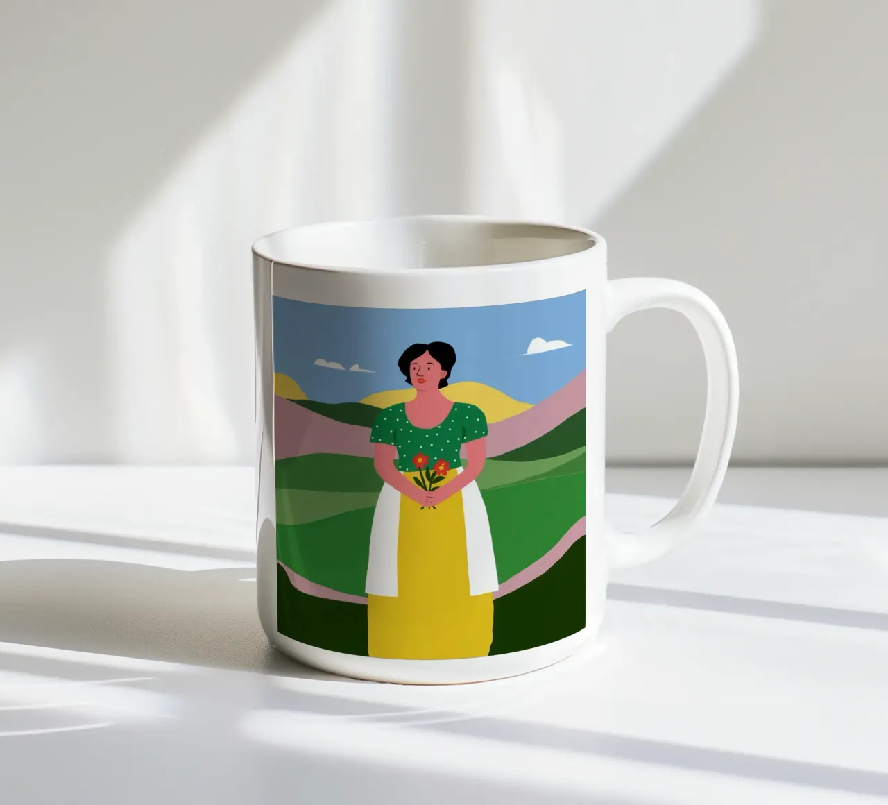 Meadow Gentle Offering ceramic mug by Dream Gesso