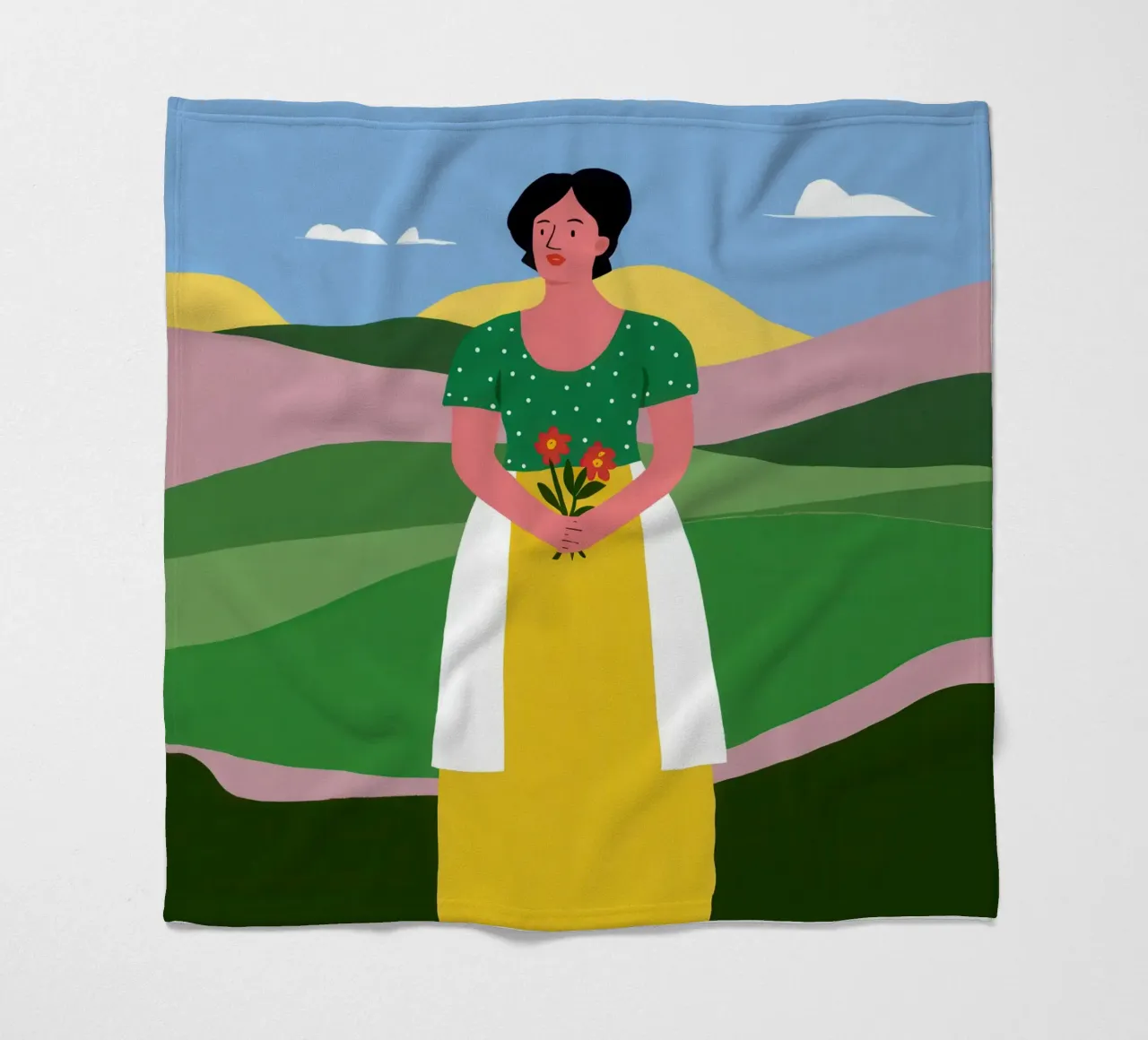 Meadow Gentle Offering fleece blanket by Dream Gesso