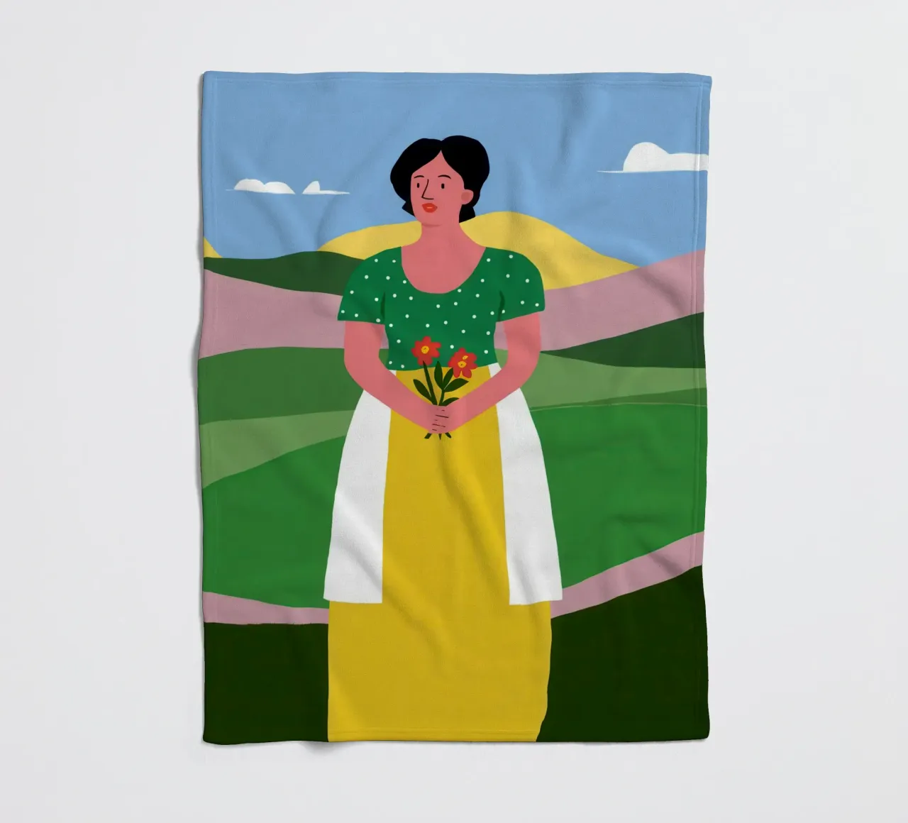 Meadow Gentle Offering fleece blanket by Dream Gesso
