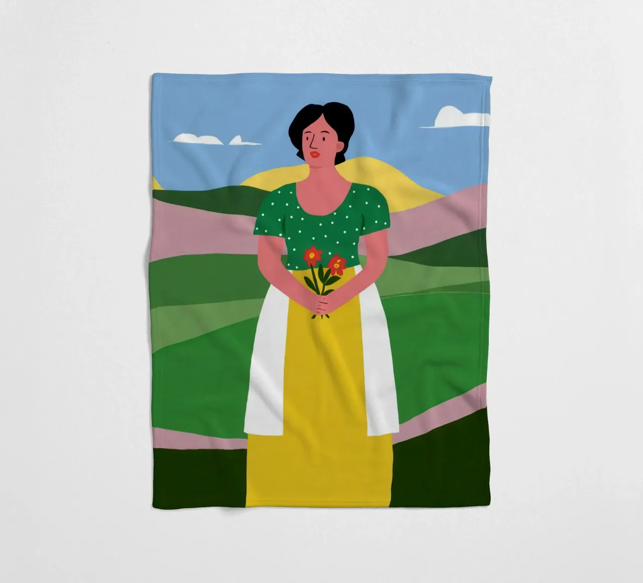 Meadow Gentle Offering fleece blanket by Dream Gesso