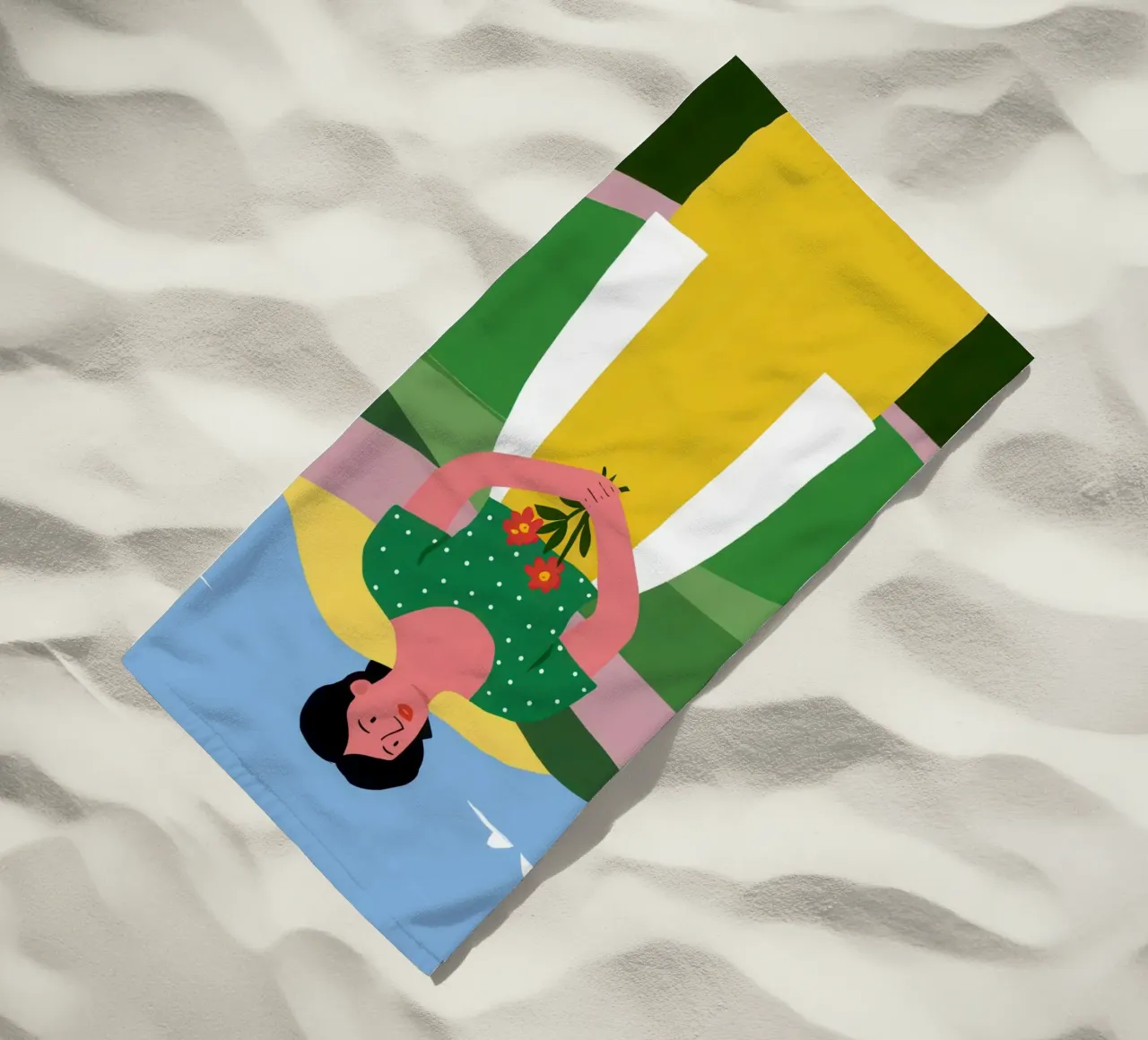 Meadow Gentle Offering beach towel by Dream Gesso