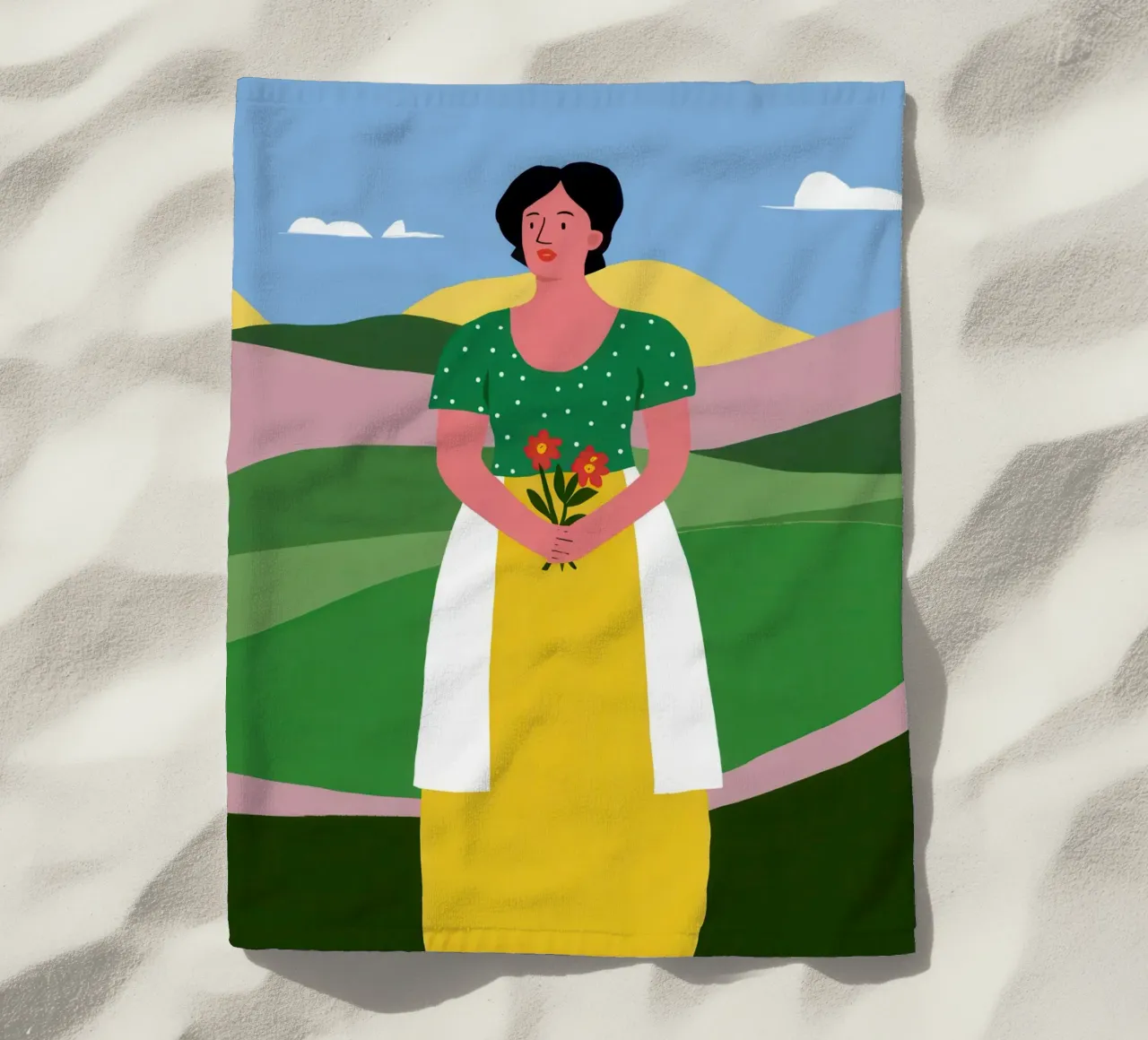 Meadow Gentle Offering beach towel by Dream Gesso