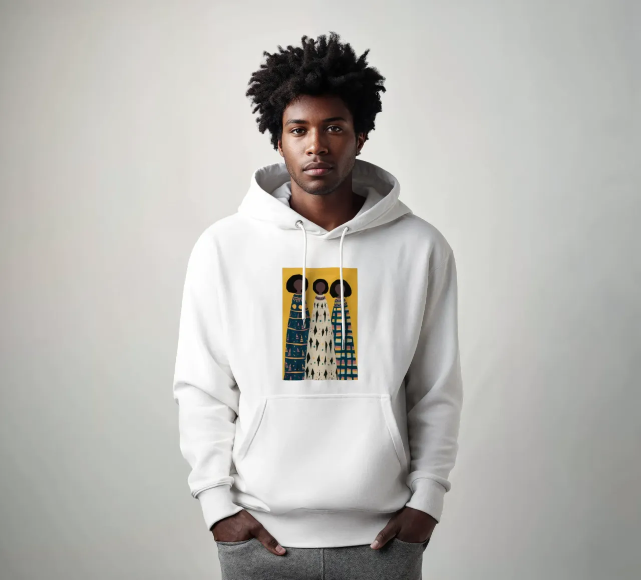 Tótems abstractos sudadera con capucha de Monuments Fire