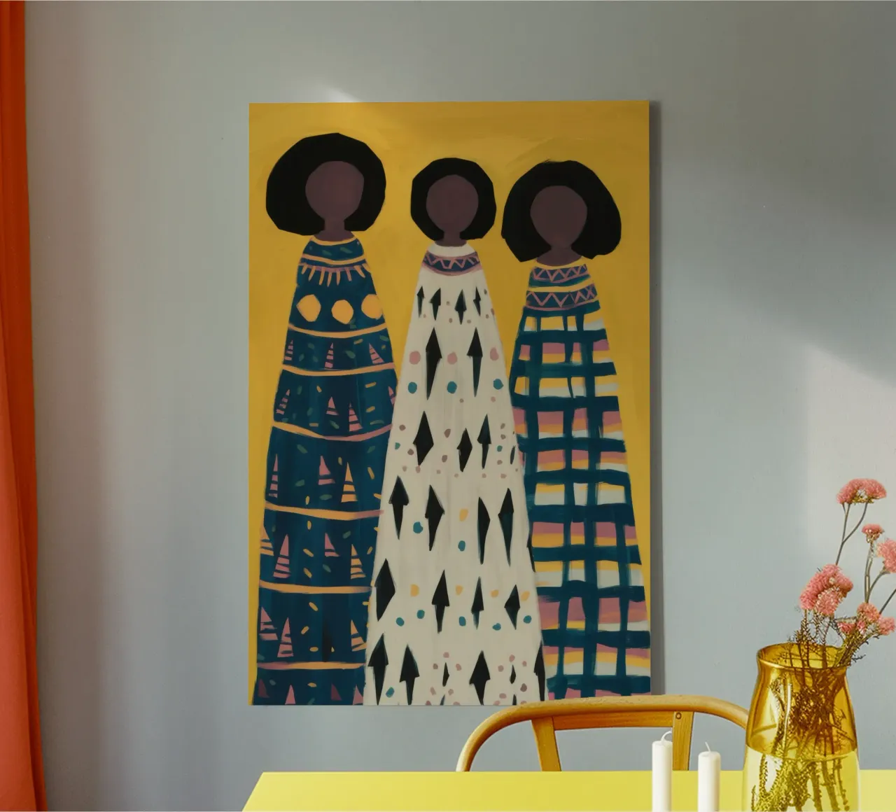 Abstract Totem Figures canvas by Monuments Fire