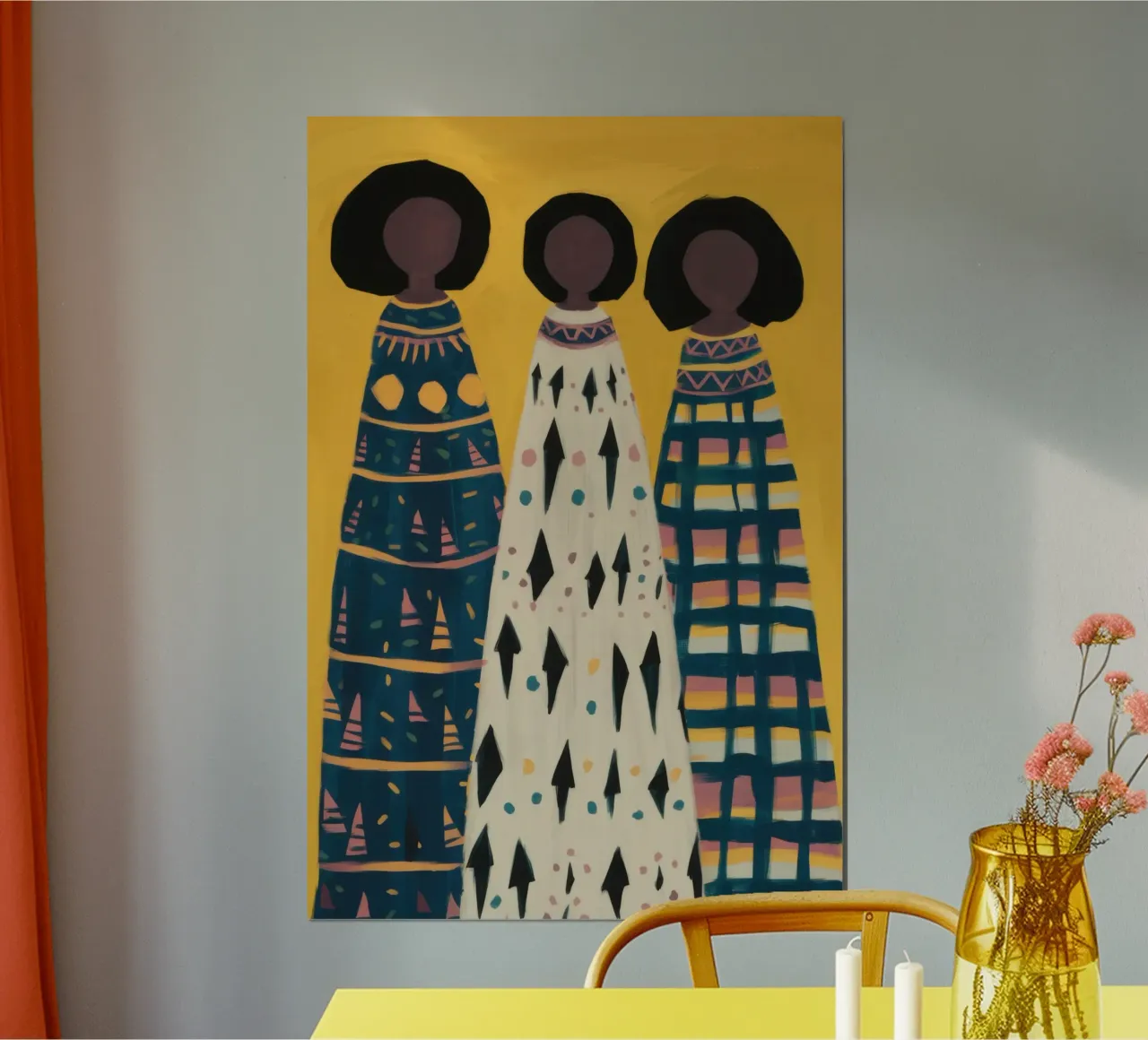 Abstract Totem Figures Hahnemühle von Monuments Fire