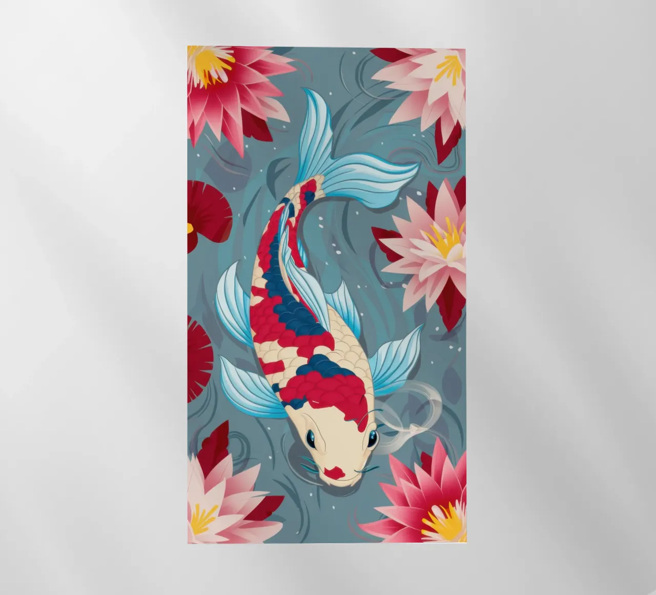 Azure Koi Dance pellicola backlit da Dream Gesso