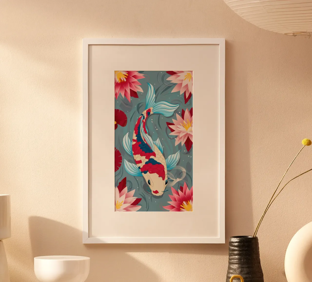 Azure Koi Dance poster da Dream Gesso