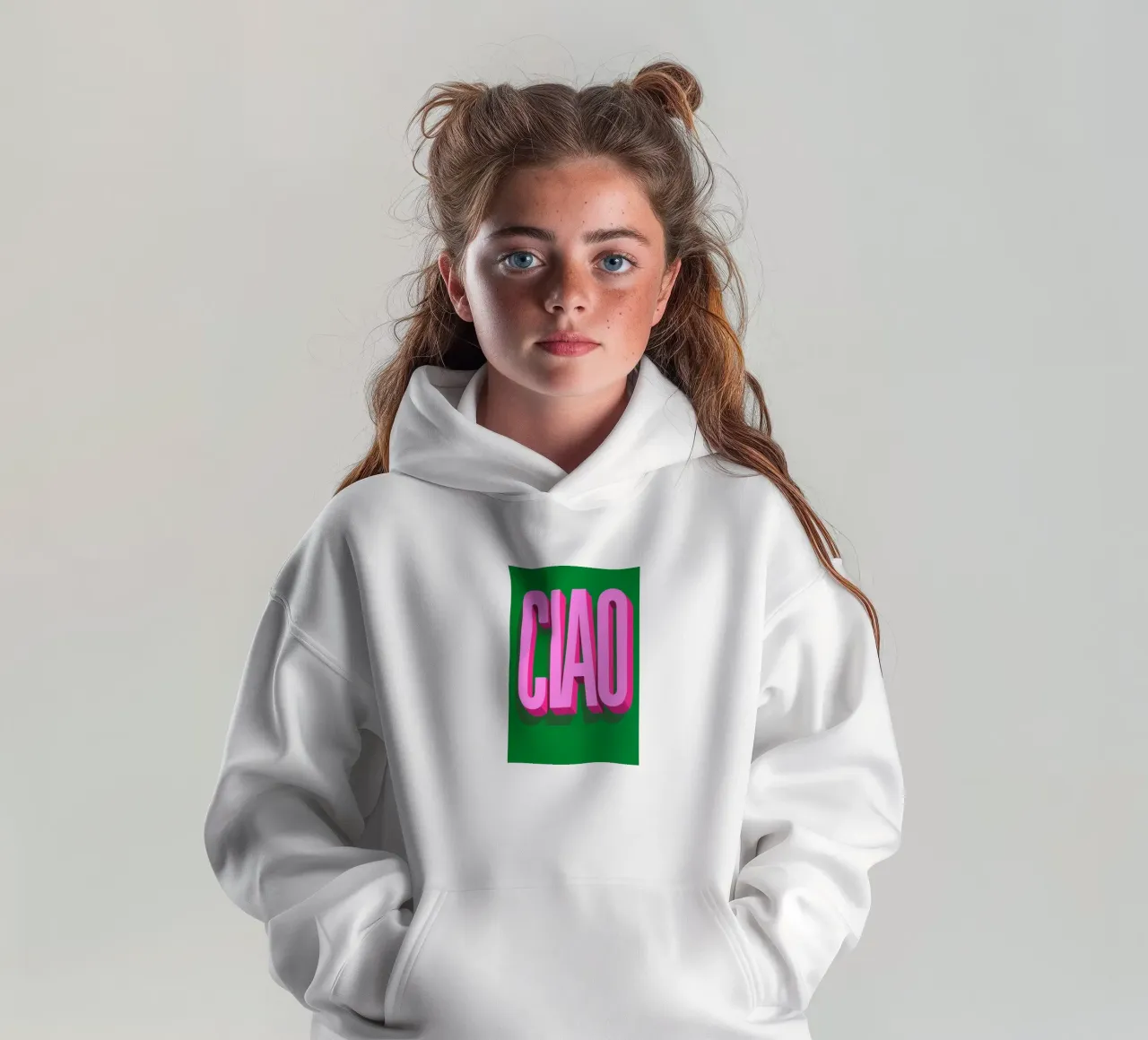 Big CIAO Energy felpa bambino con cappuccio da QuooodZ by MooodzArt