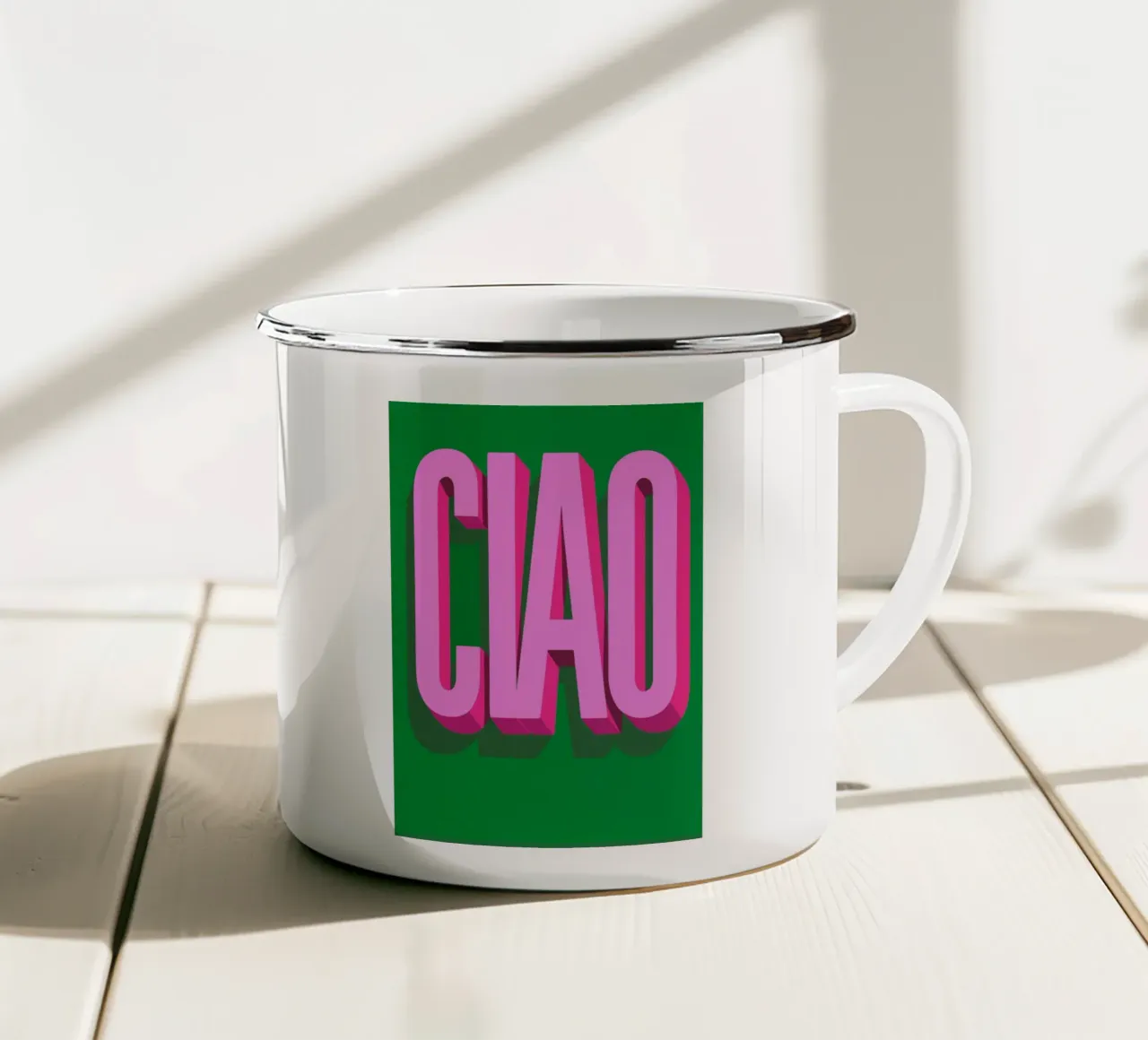 Big CIAO Energy tazza in smalto da QuooodZ by MooodzArt