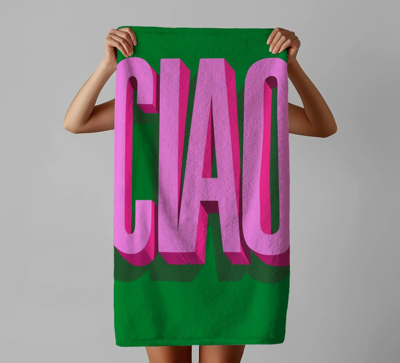 Big CIAO Energy asciugamano da bagno da QuooodZ by MooodzArt