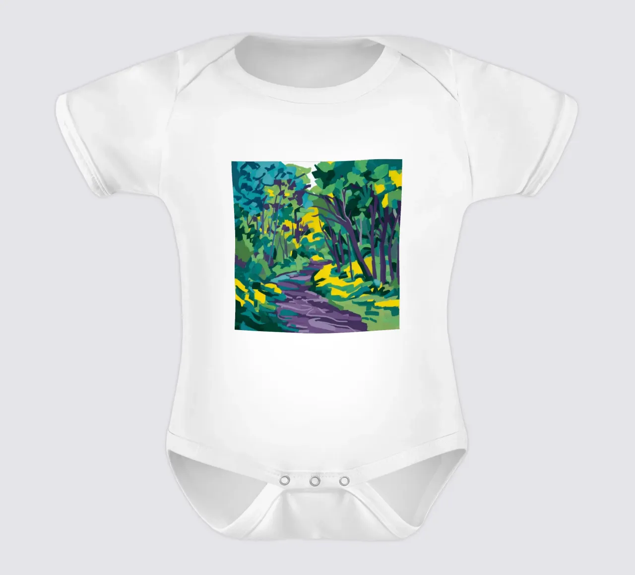 Impasto Sentiero forestale body neonato maniche corte da Dream Gesso