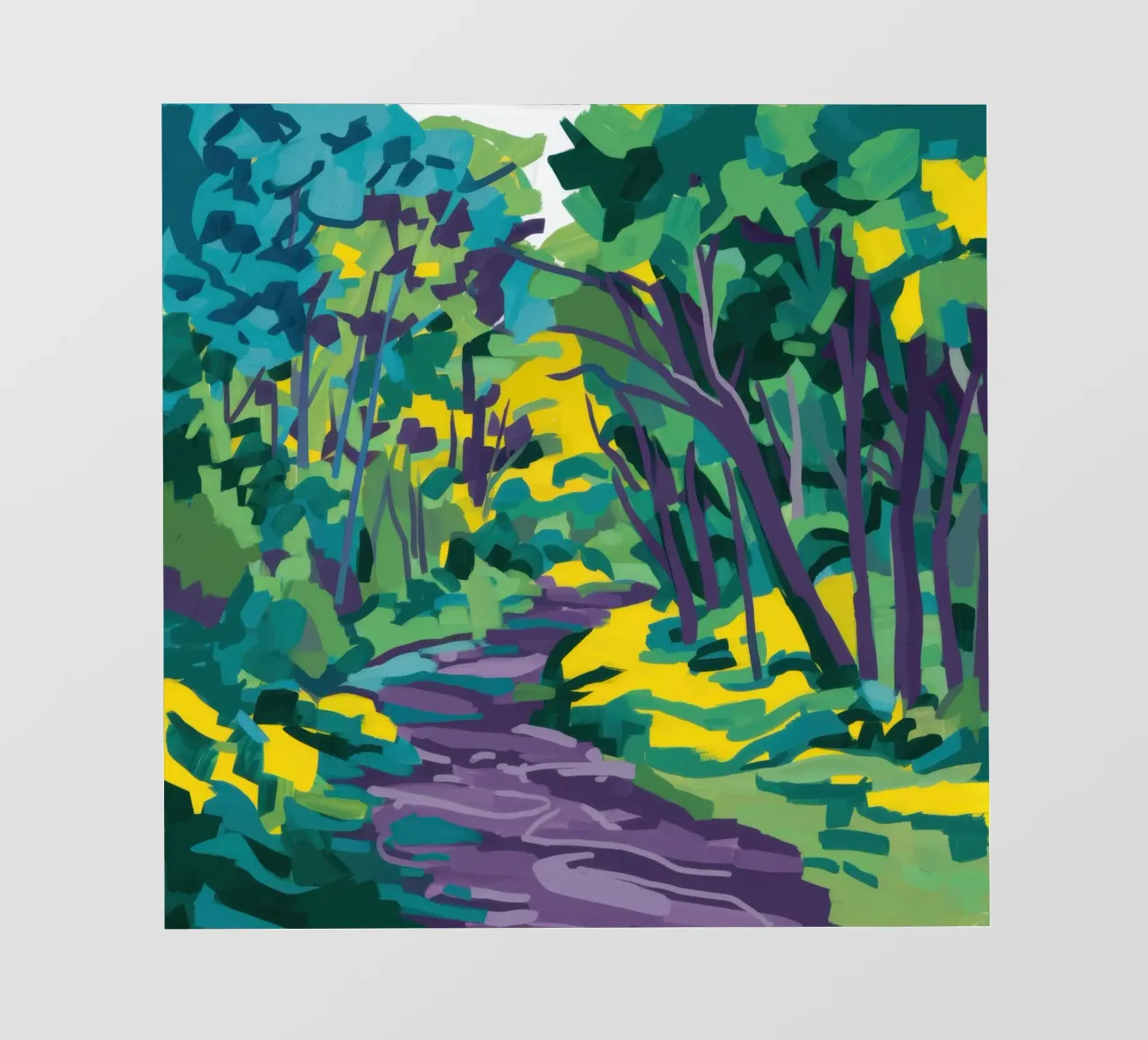 Impasto Forest Path photo wallpaper by Dream Gesso