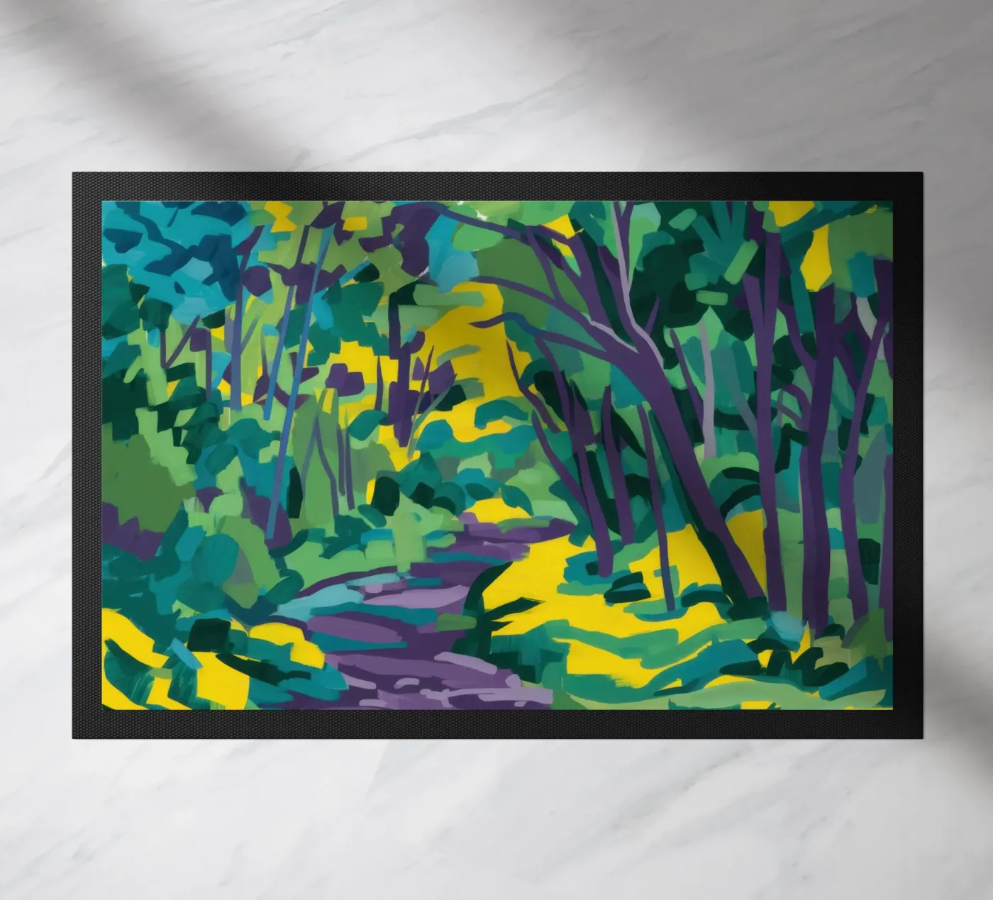 Impasto Forest Path doormat by Dream Gesso