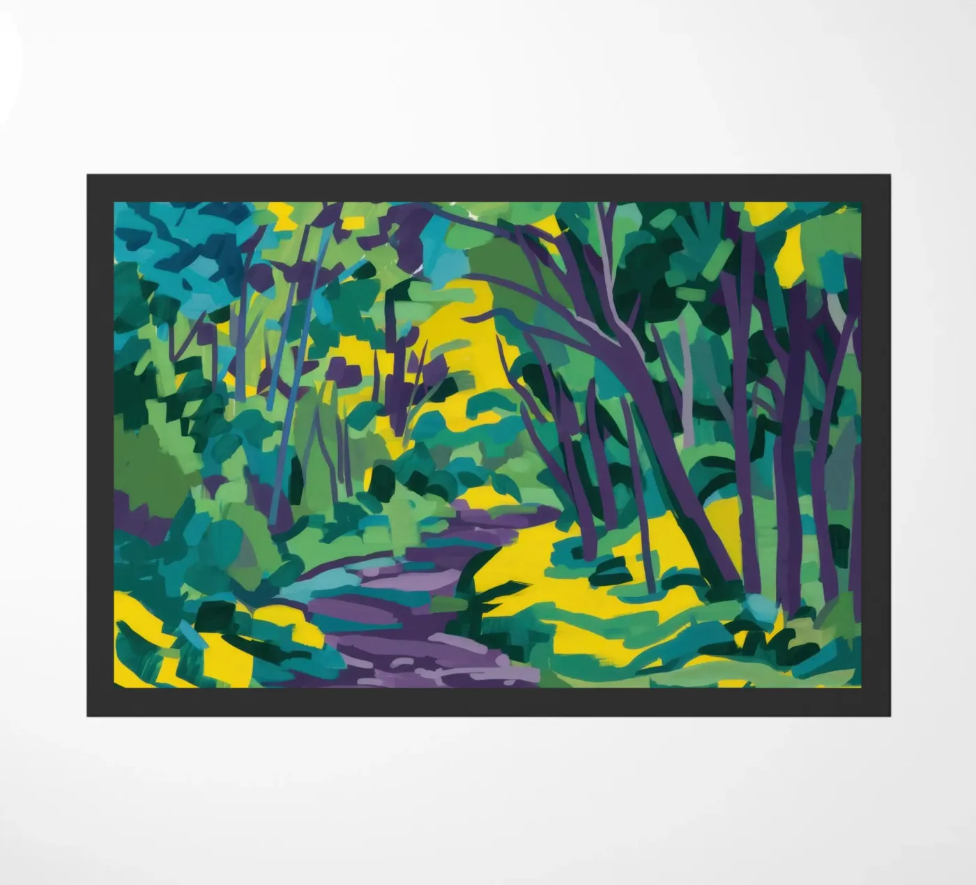 Impasto Forest Path doormat by Dream Gesso