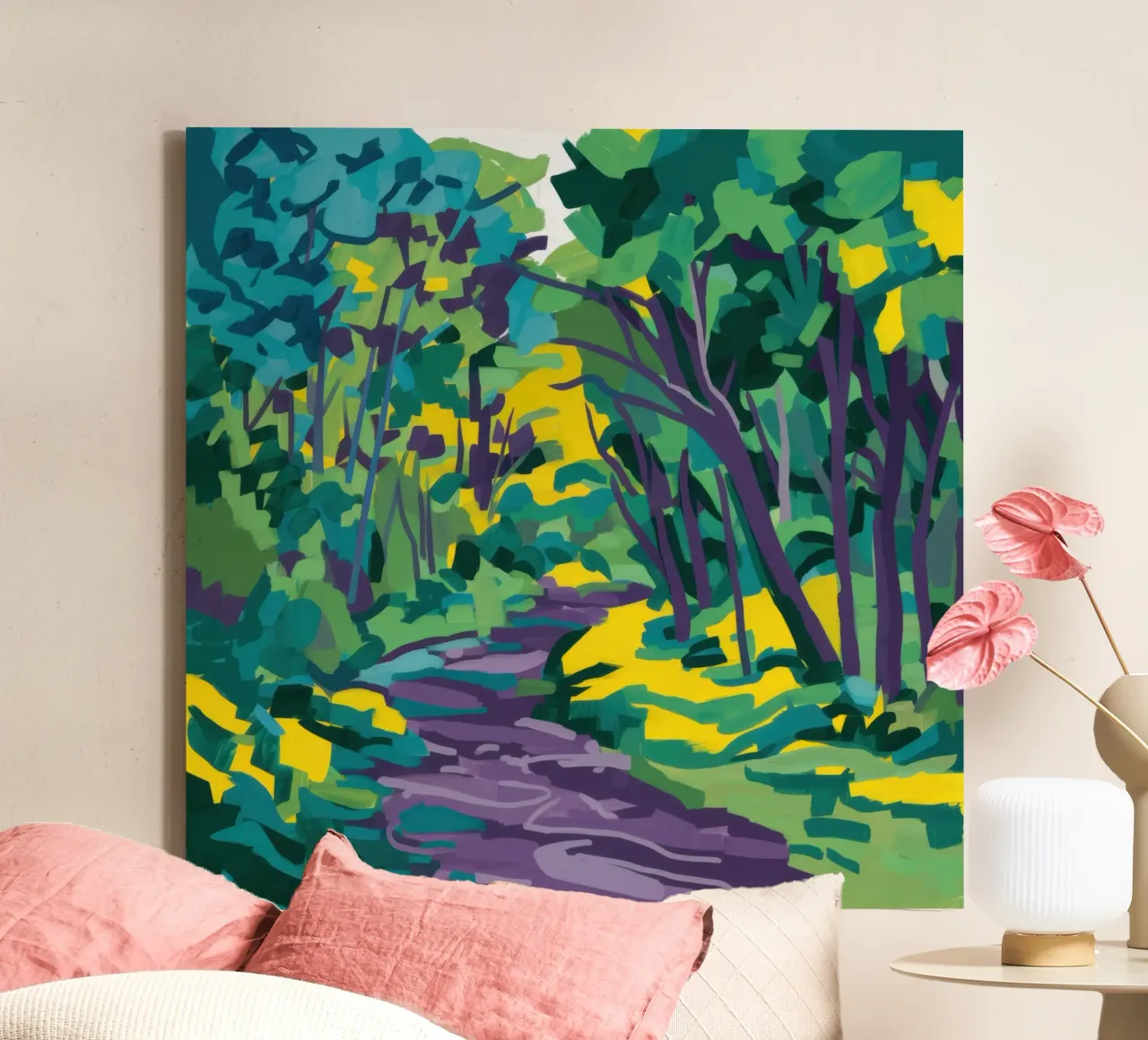 Impasto Forest Path canvas by Dream Gesso