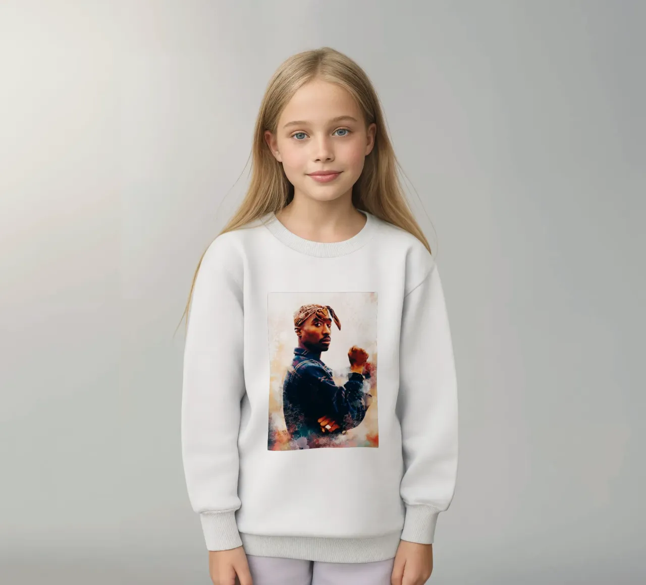 Smudge of Tupac Shakur felpa bambino da Lembayung art