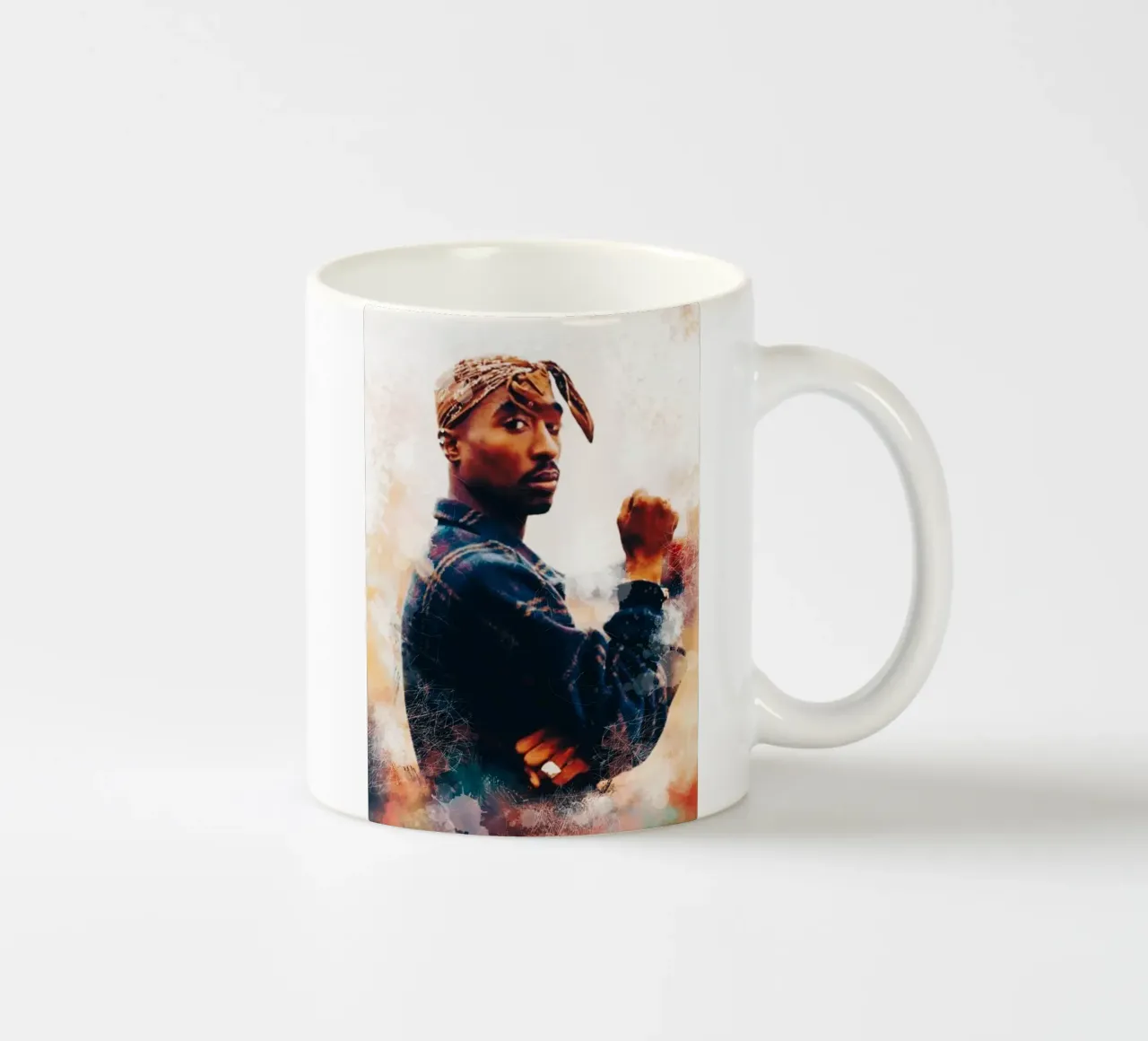 Smudge of Tupac Shakur tazza in ceramica da Lembayung art