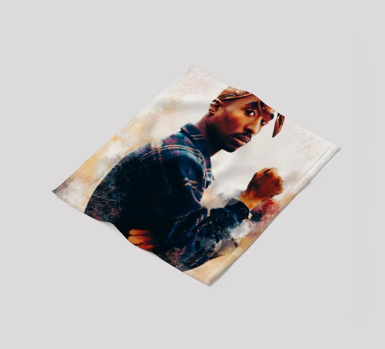 Smudge of Tupac Shakur coperta in pile da Lembayung art