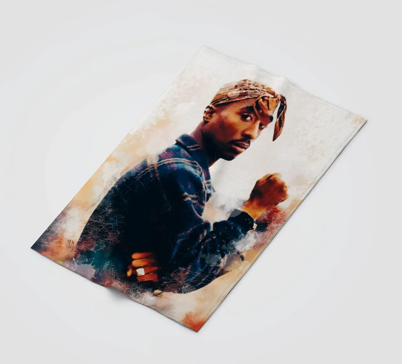 Smudge of Tupac Shakur coperta in pile da Lembayung art
