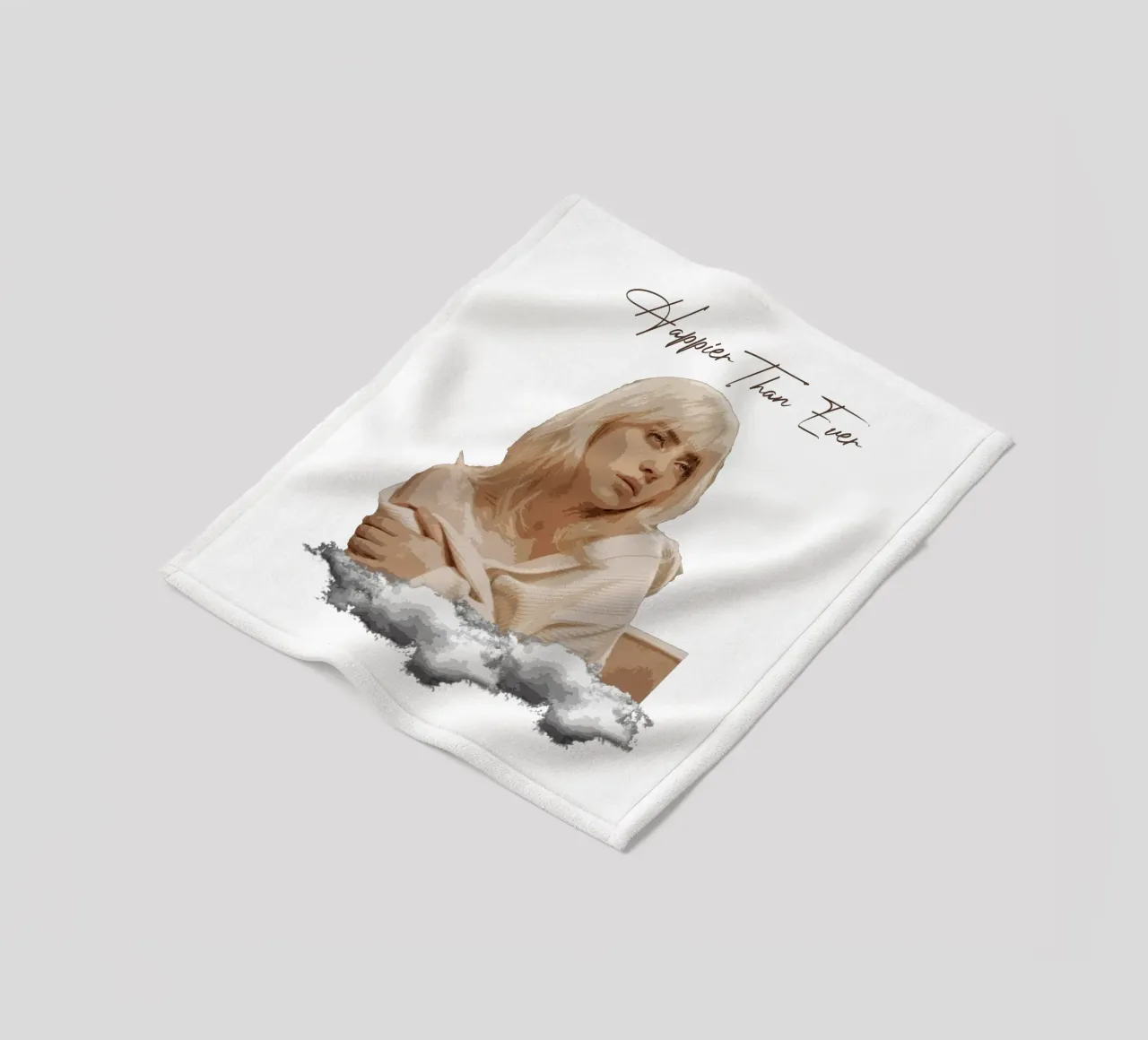 Billie Eilish Happier than ever coperta in pile da TwinWalk