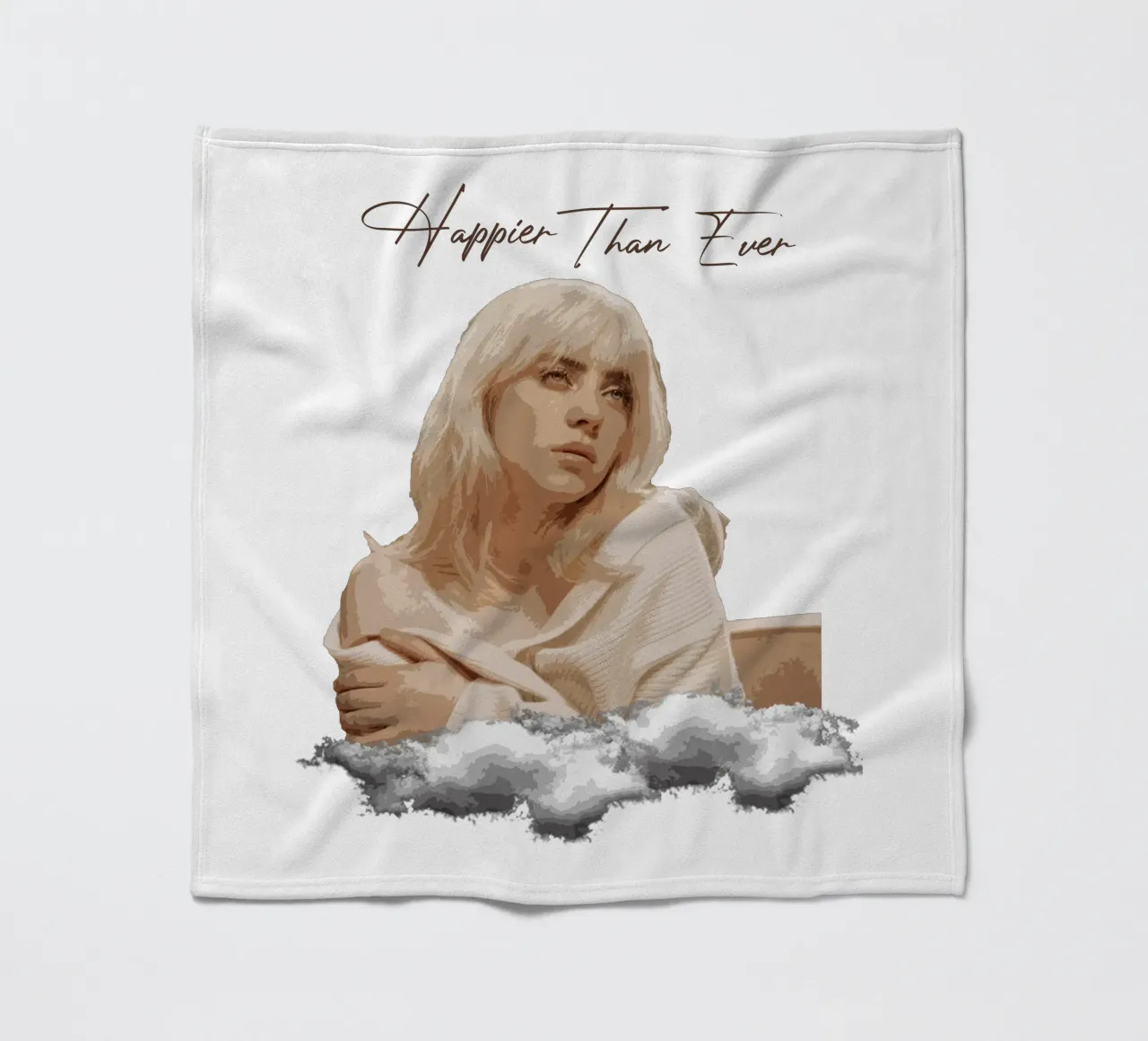 Billie Eilish Happier than ever coperta in pile da TwinWalk