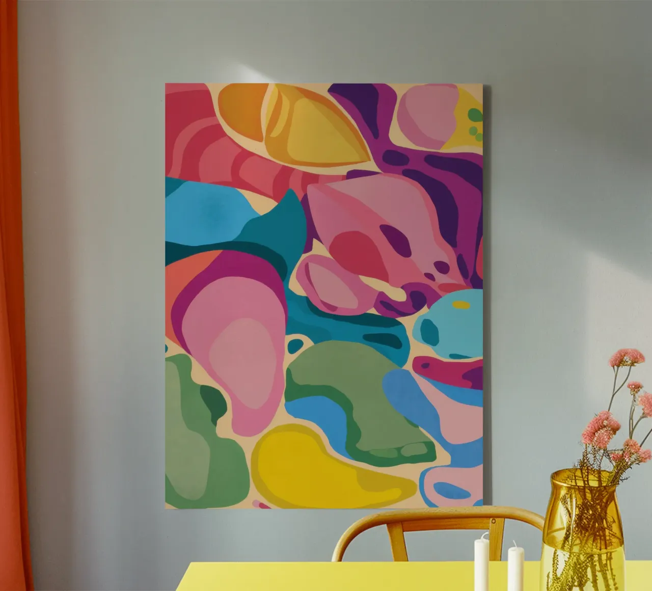 Sogno astratto felino tela con Cornice a cassetta da Dream Gesso