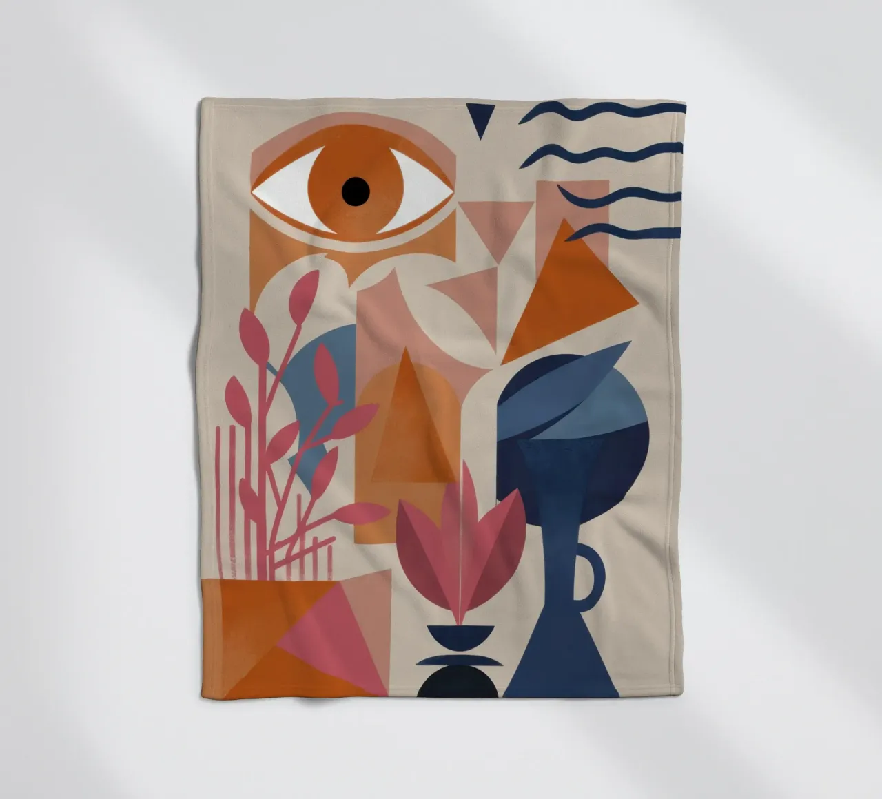 Occhio vigile cubista coperta in pile da Dream Gesso