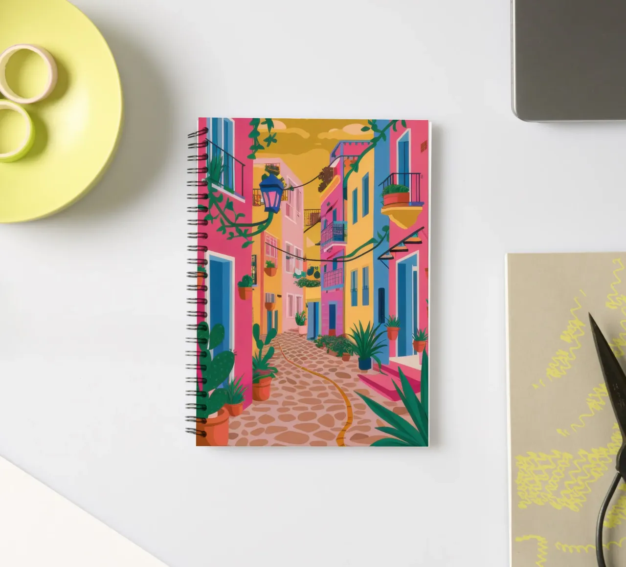 Cobblestone Color Cascade spiral notebook by Monuments Fire