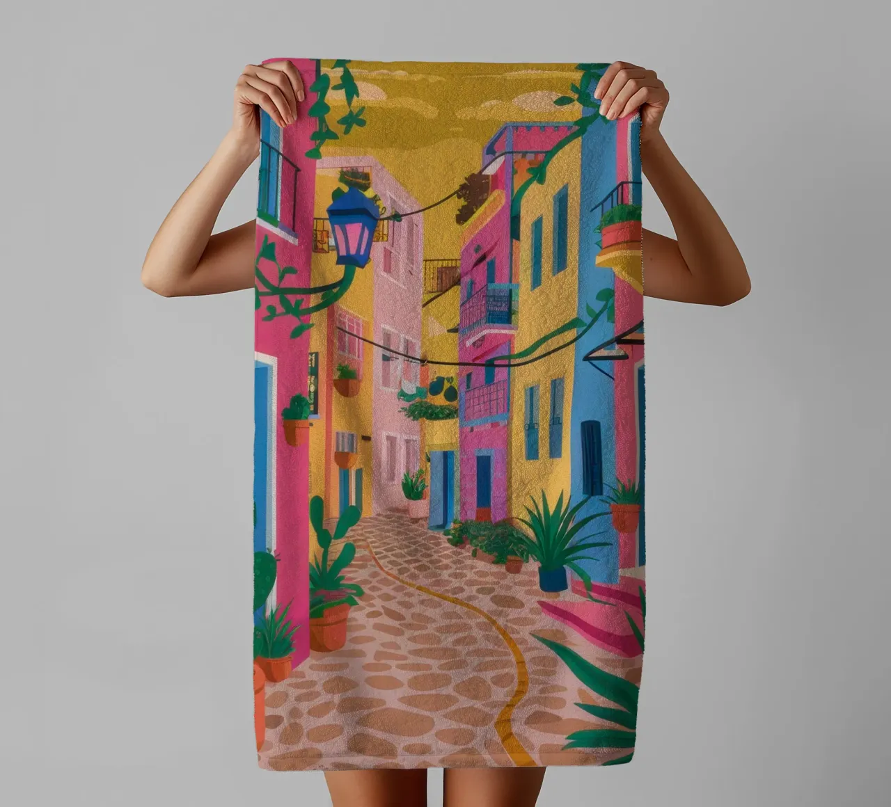 Cobblestone Color Cascade towel by Monuments Fire